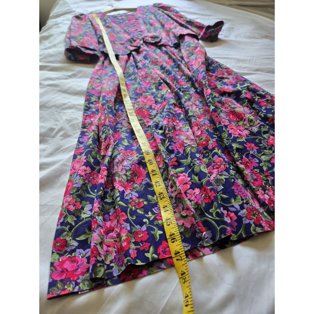 Lanz Originals 80s Pink Floral Maxi Dress Cottage Prairie Grandma Garden Party S - Picture 11 of 11